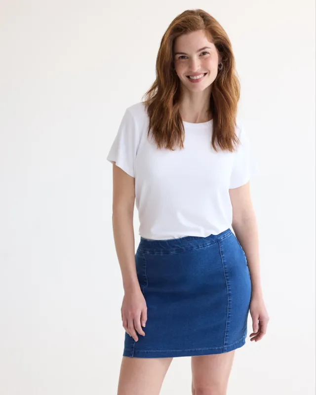 Denim Skort sold by Reitmans