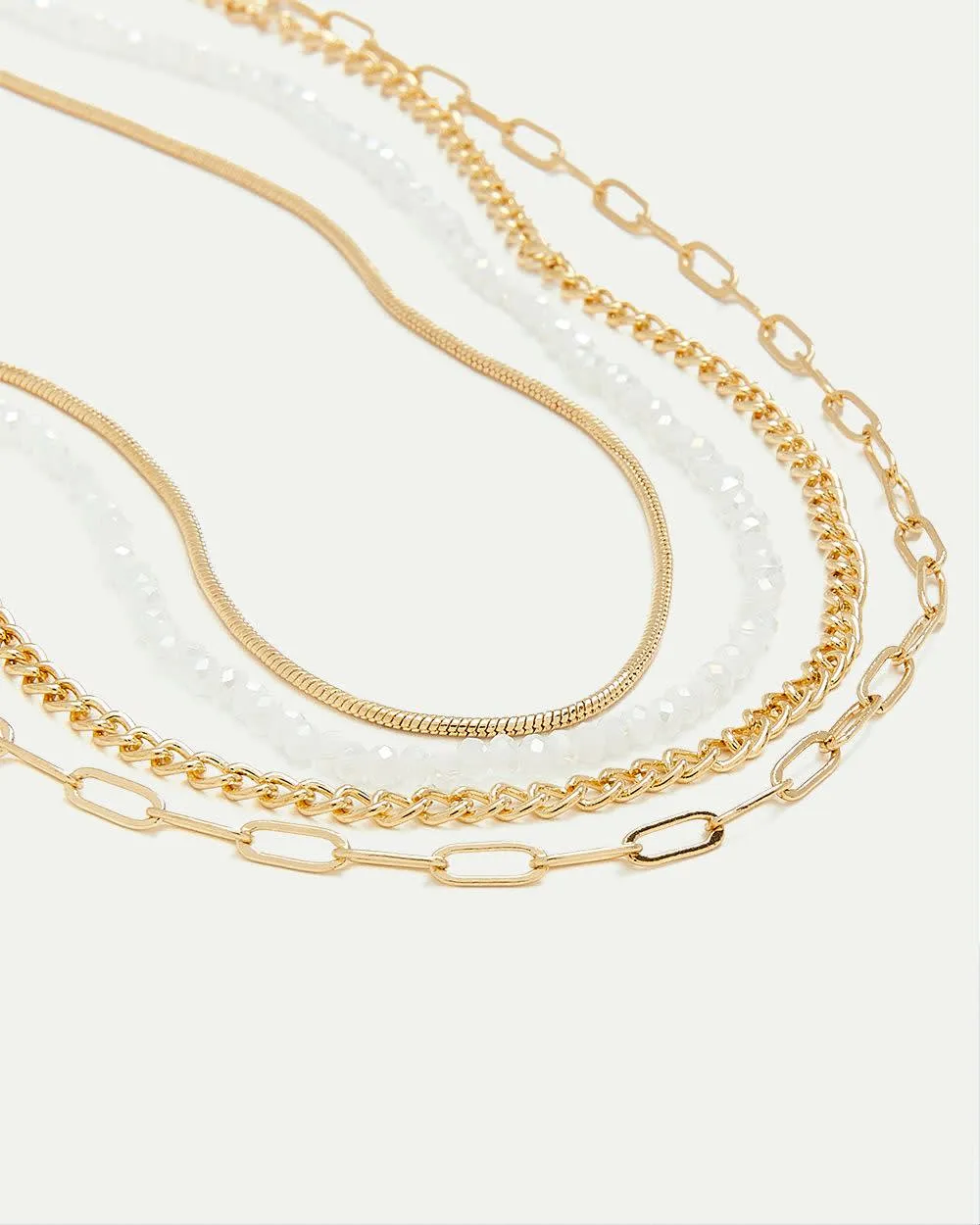 Multi-Chain Short Necklace with Beads sold by Reitmans