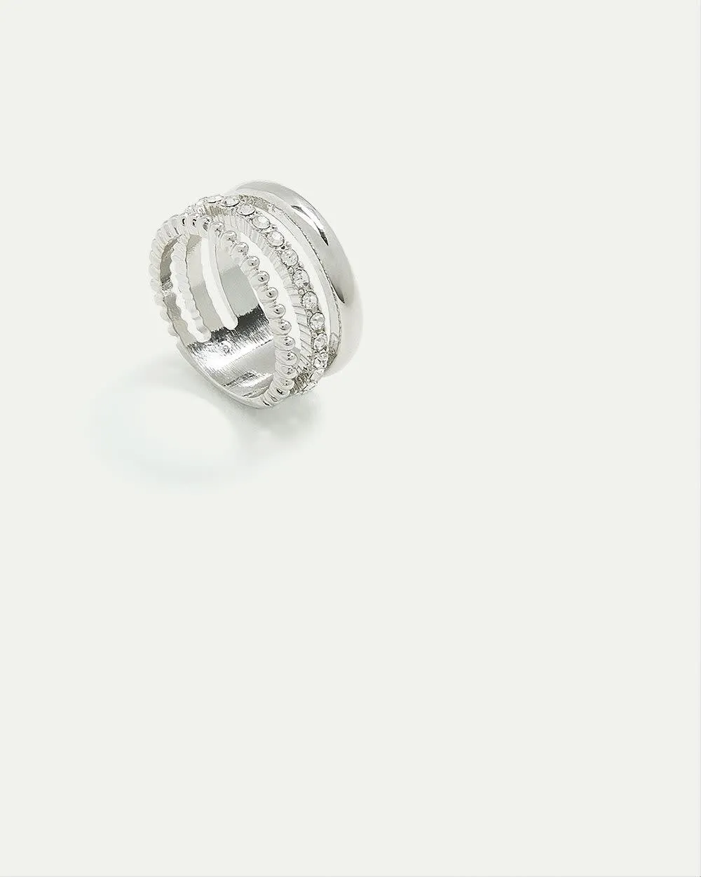 Three-Layer Ring with Rhinestones sold by Reitmans