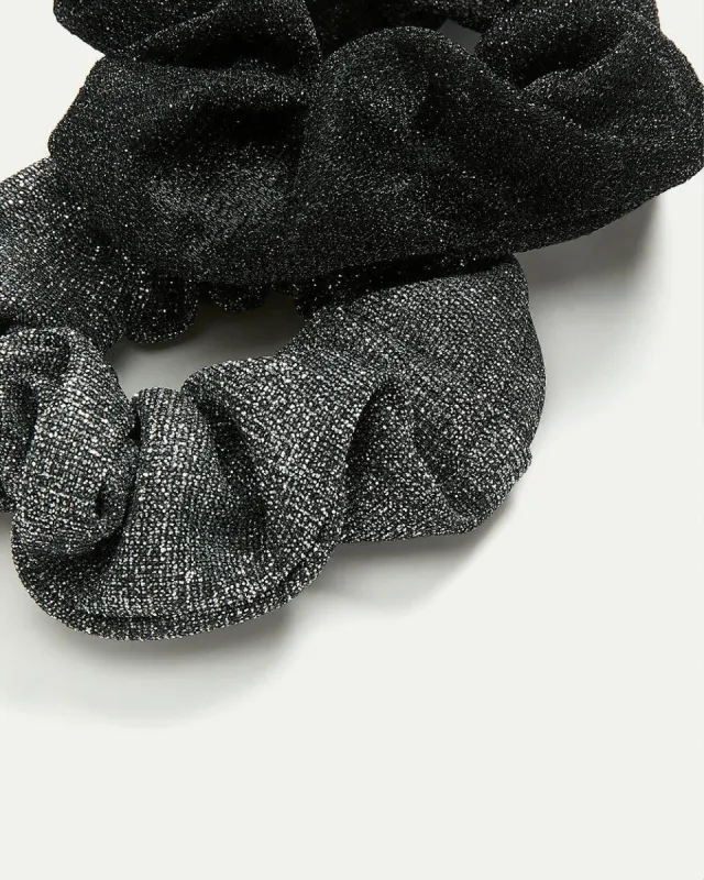 Scrunchies with Metallic Fibres - Set of 2 sold by Reitmans