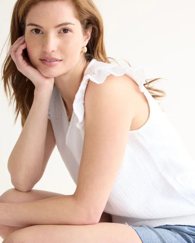 V-Neck Blouse with Short Flutter Sleeves sold by Reitmans