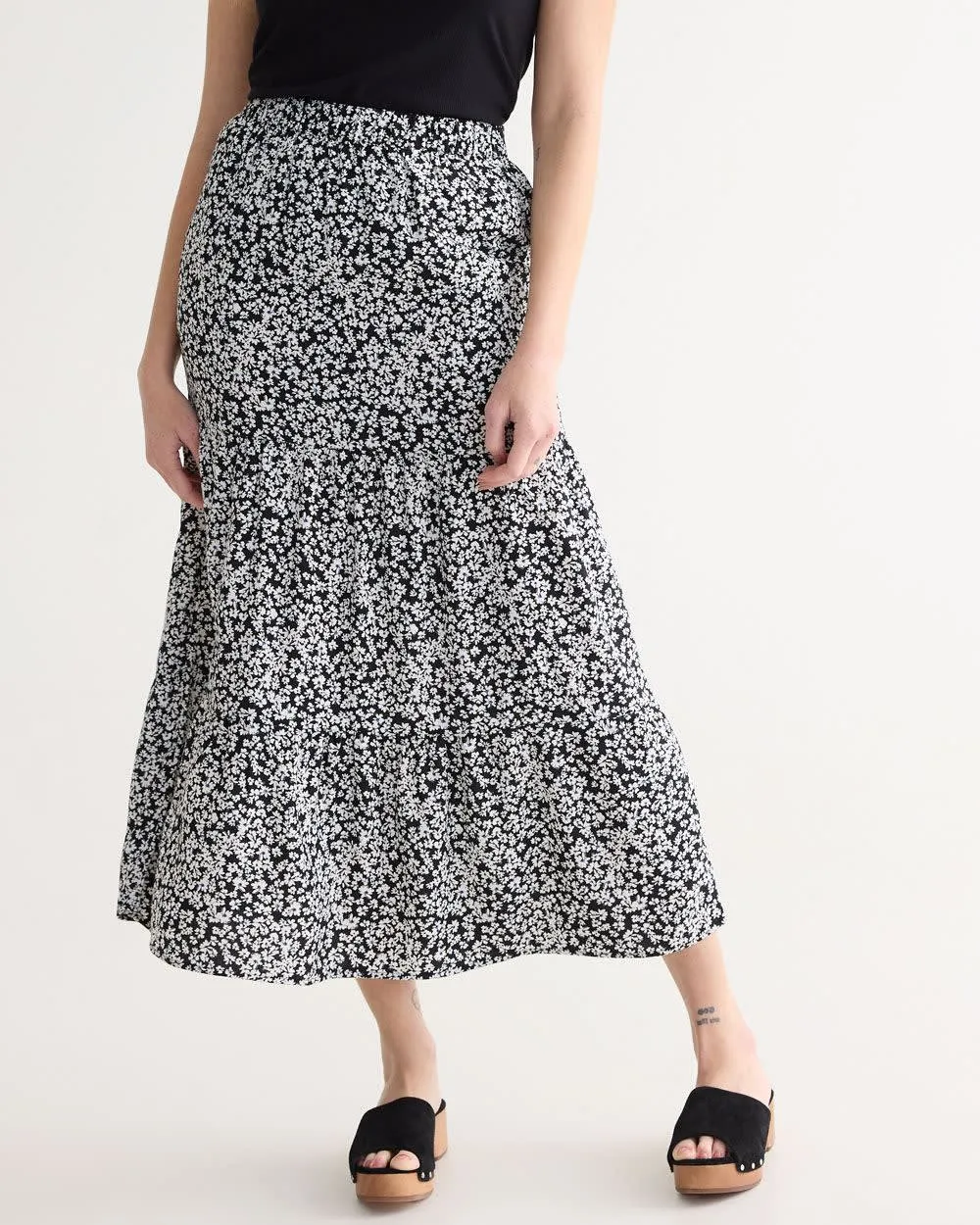 Pull-On Tiered Maxi Skirt sold by Reitmans