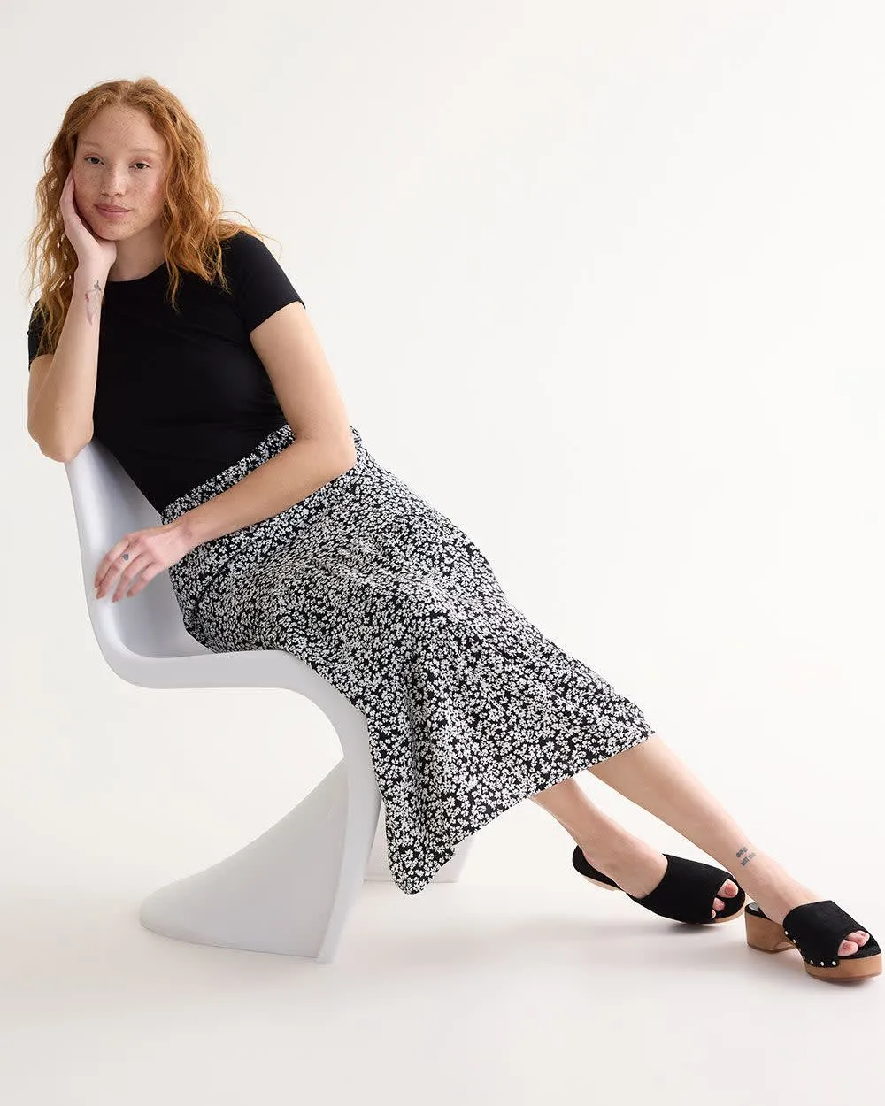 Pull-On Tiered Maxi Skirt sold by Reitmans product image thumbnail 4