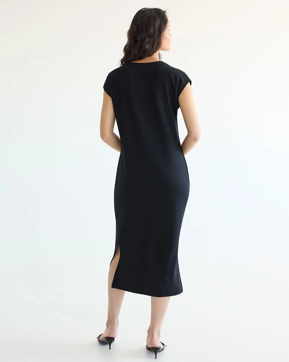 Extended-Sleeve Crew-Neck Midi Dress sold by Reitmans product image thumbnail 2