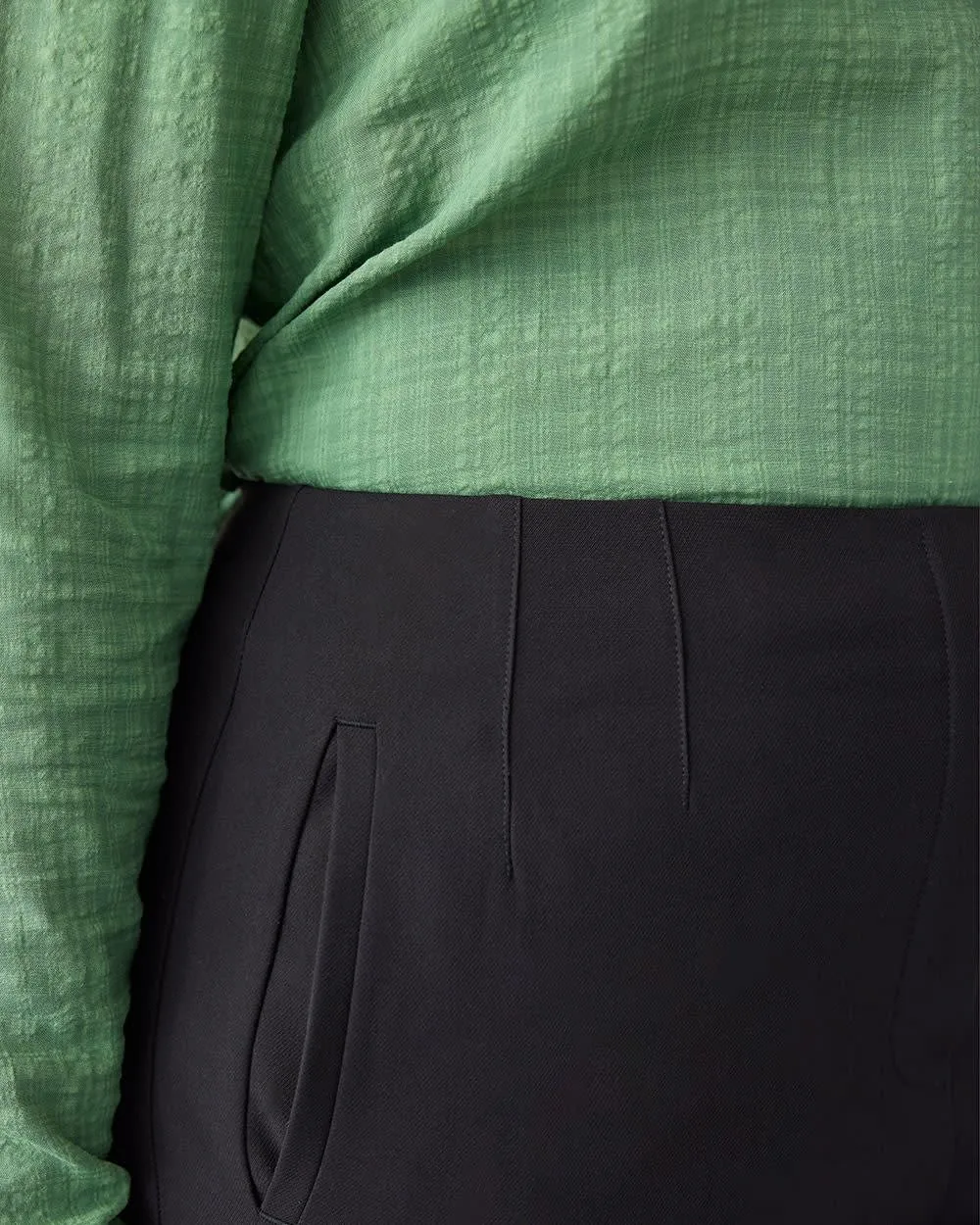 Tapered-Leg High-Rise Twill Pant sold by Reitmans product image thumbnail 5