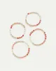 Elastic Beaded Bracelets with Pearls - Set of 4 sold by Reitmans
