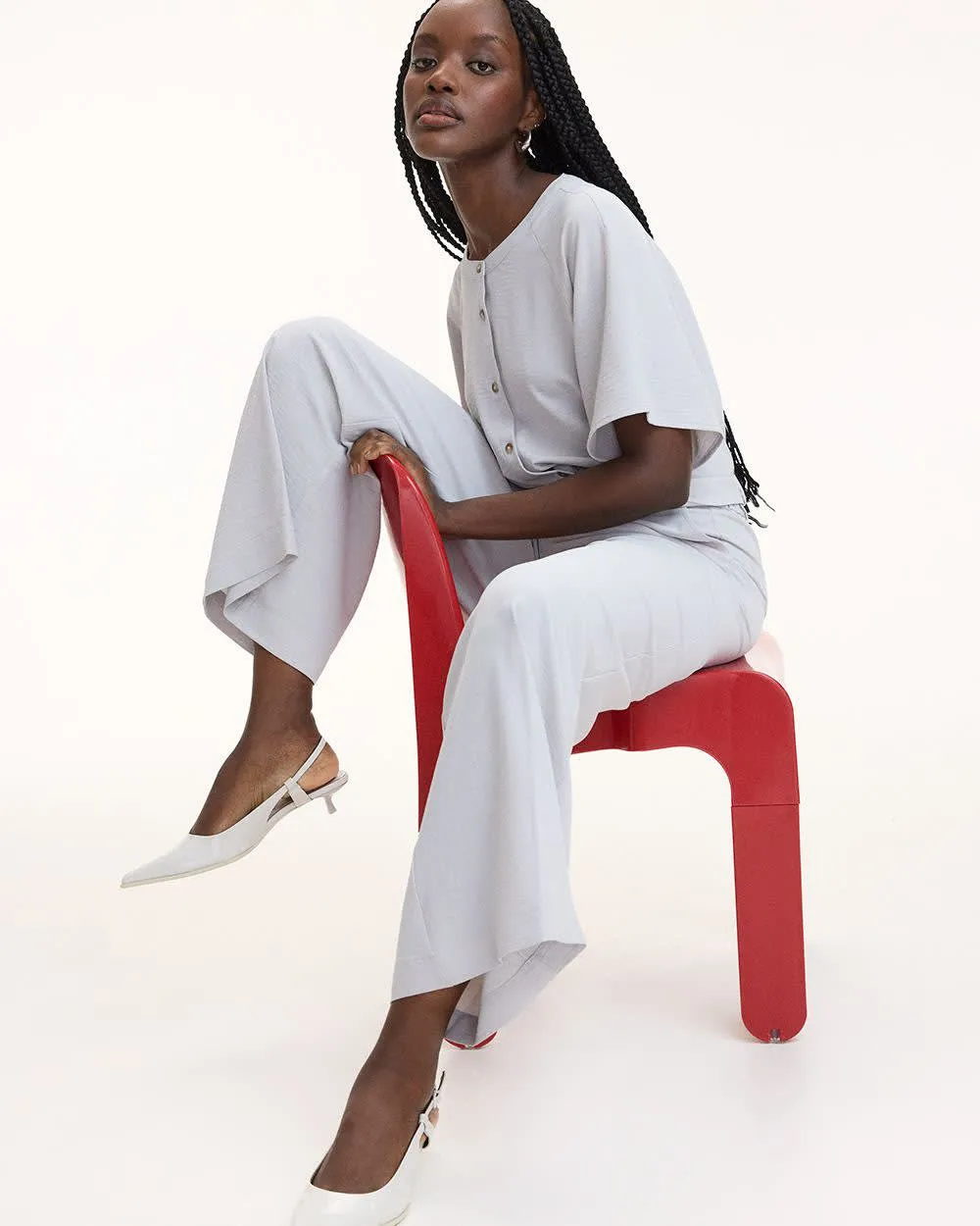 Wide-Leg High-Rise Pant - Petite sold by Reitmans product image thumbnail 3