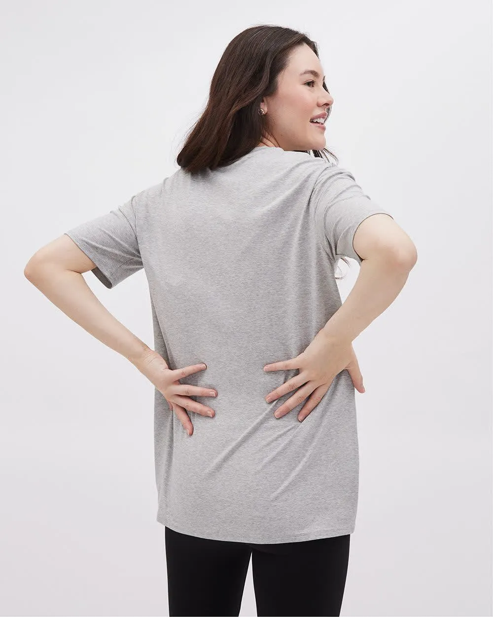 Relaxed-Fit Short-Sleeve Tee - Thyme Maternity sold by Reitmans product image thumbnail 3