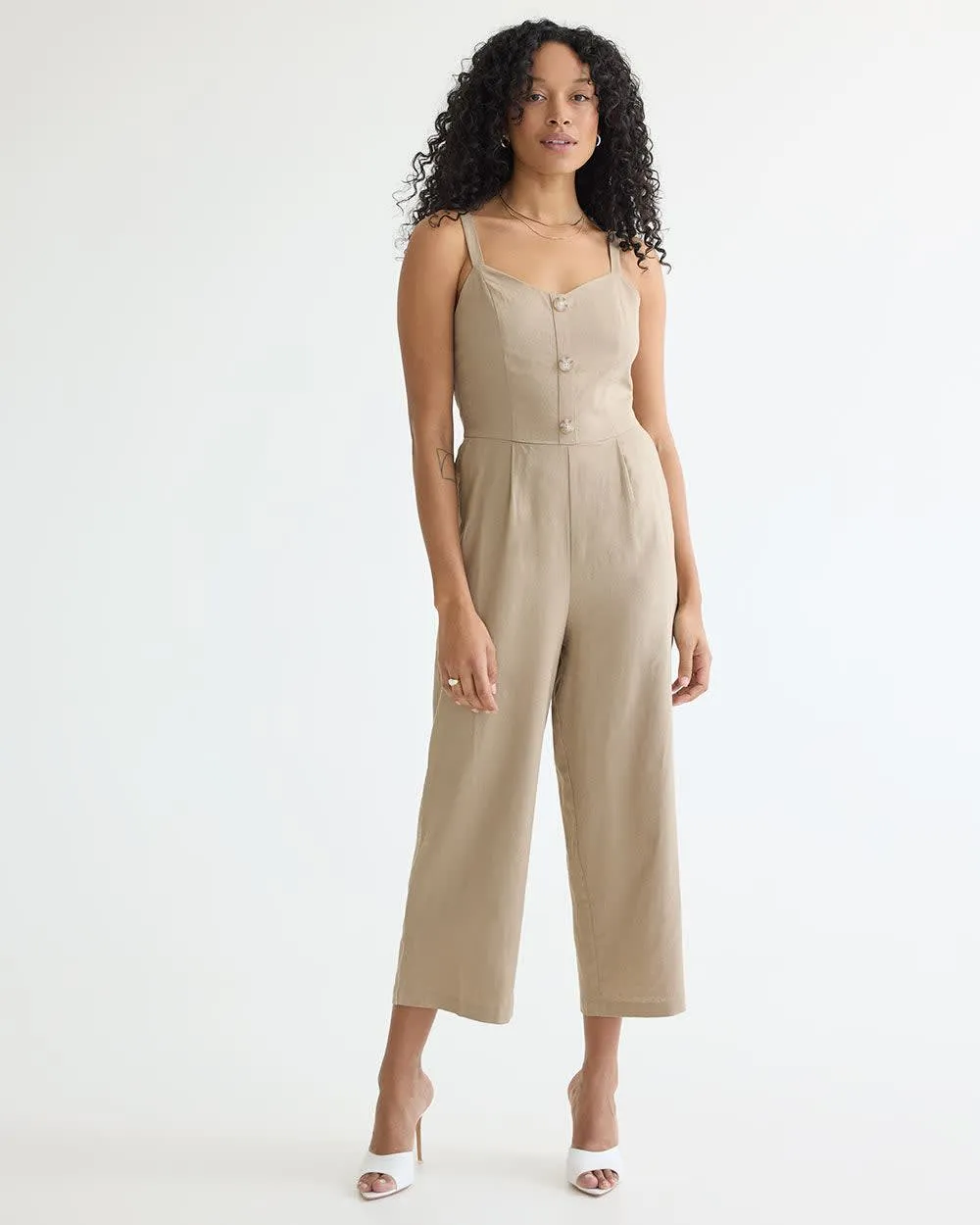 Straight-Leg Sleeveless Jumpsuit with Sweetheart Neckline sold by Reitmans