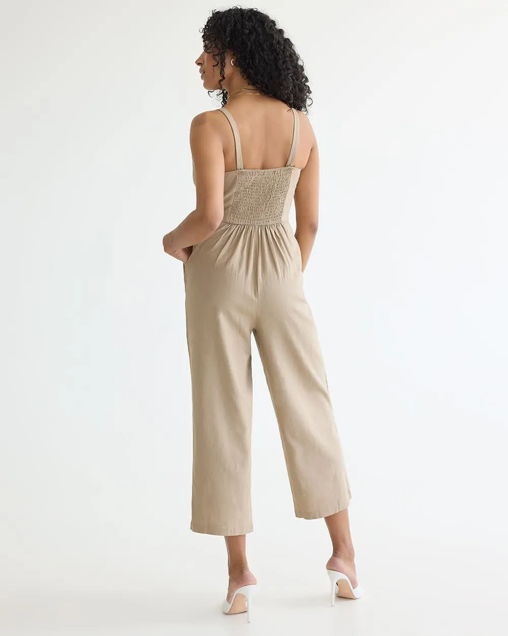 Straight-Leg Sleeveless Jumpsuit with Sweetheart Neckline sold by Reitmans product image thumbnail 2