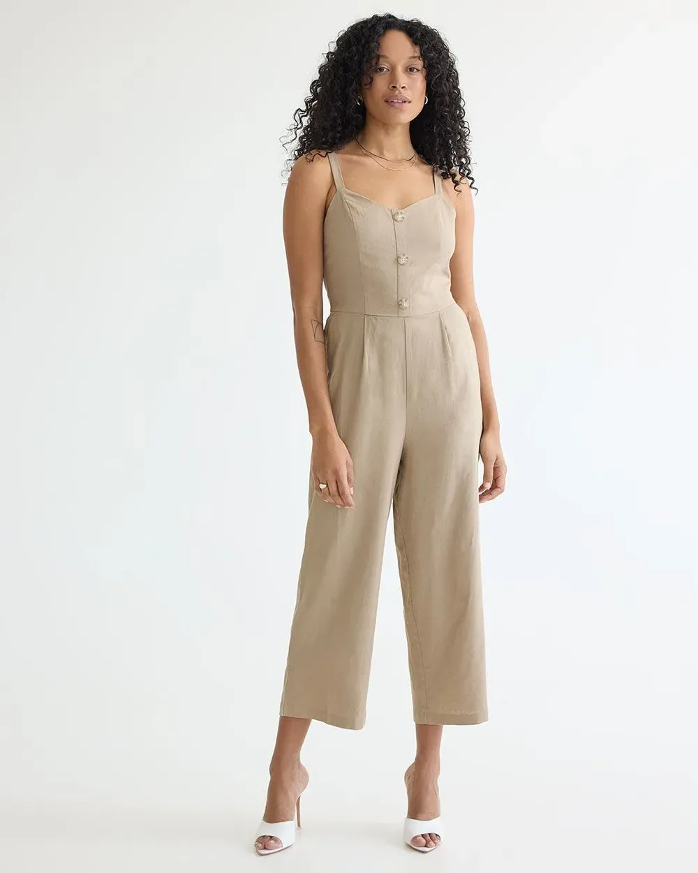 Straight-Leg Sleeveless Jumpsuit with Sweetheart Neckline sold by Reitmans product image thumbnail 5