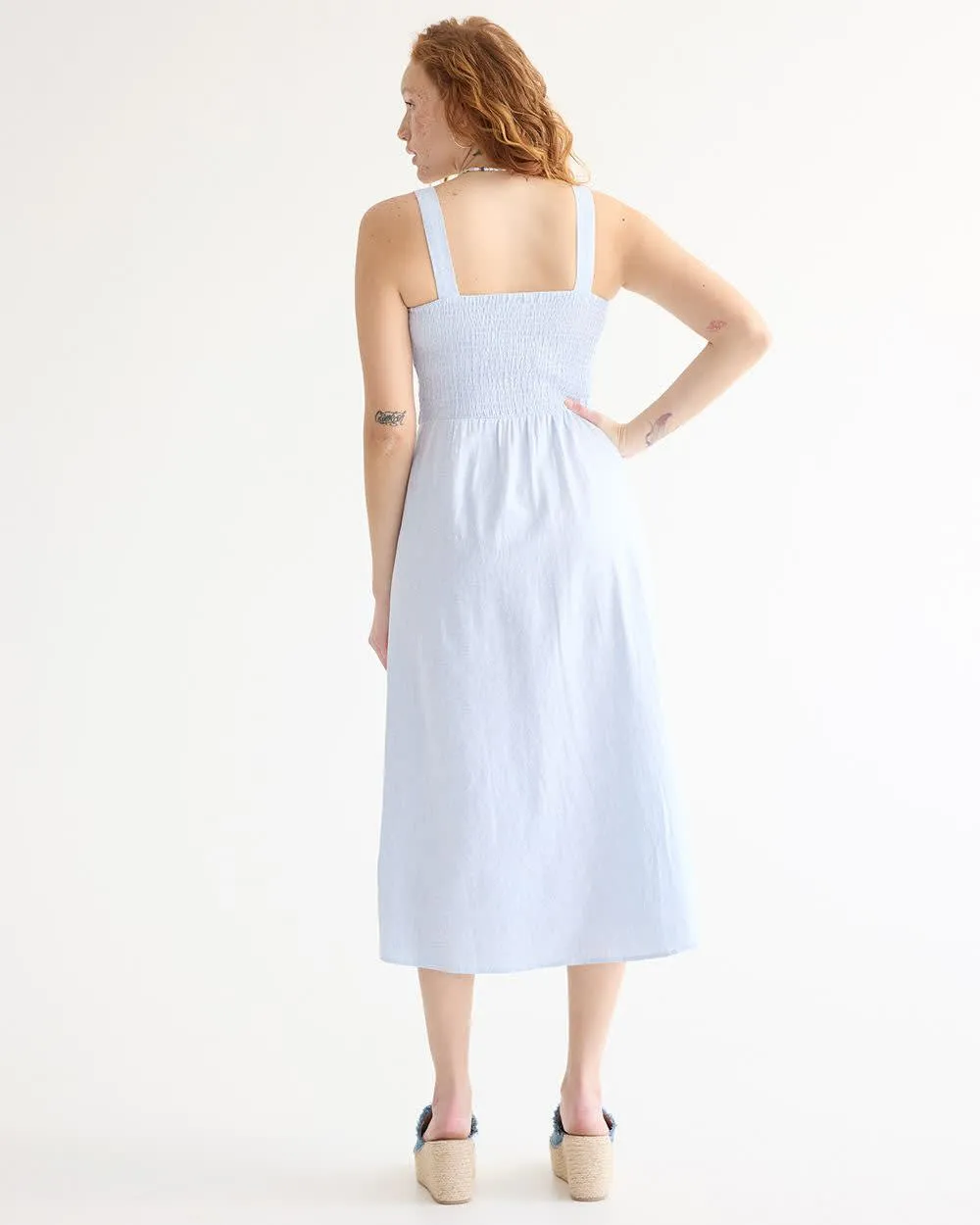 Sleeveless Midi Dress with Smocked Top sold by Reitmans product image thumbnail 2