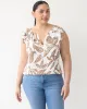 Sleeveless Split-Neck Blouse with Ruffled Shoulders sold by Reitmans