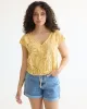 Extended-Sleeve Eyelet Blouse with V neckline sold by Reitmans