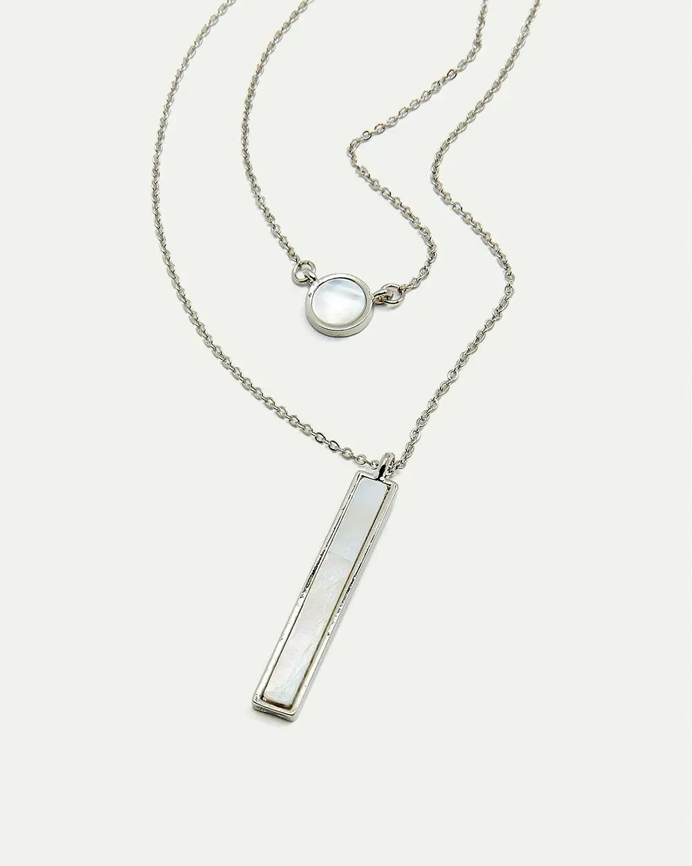 Double-Layer Necklace with Baguette Pendant sold by Reitmans product image thumbnail 3