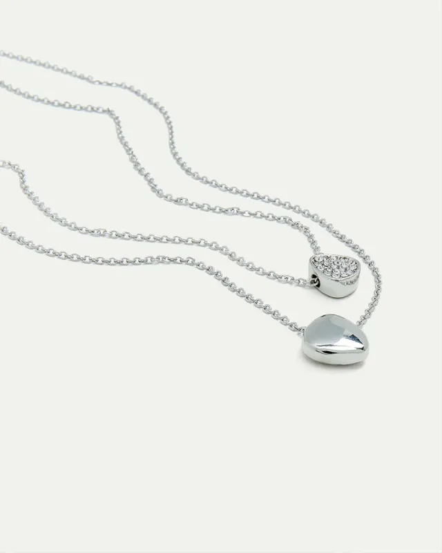 Double-Layer Short Necklace with Pavé Pendant sold by Reitmans
