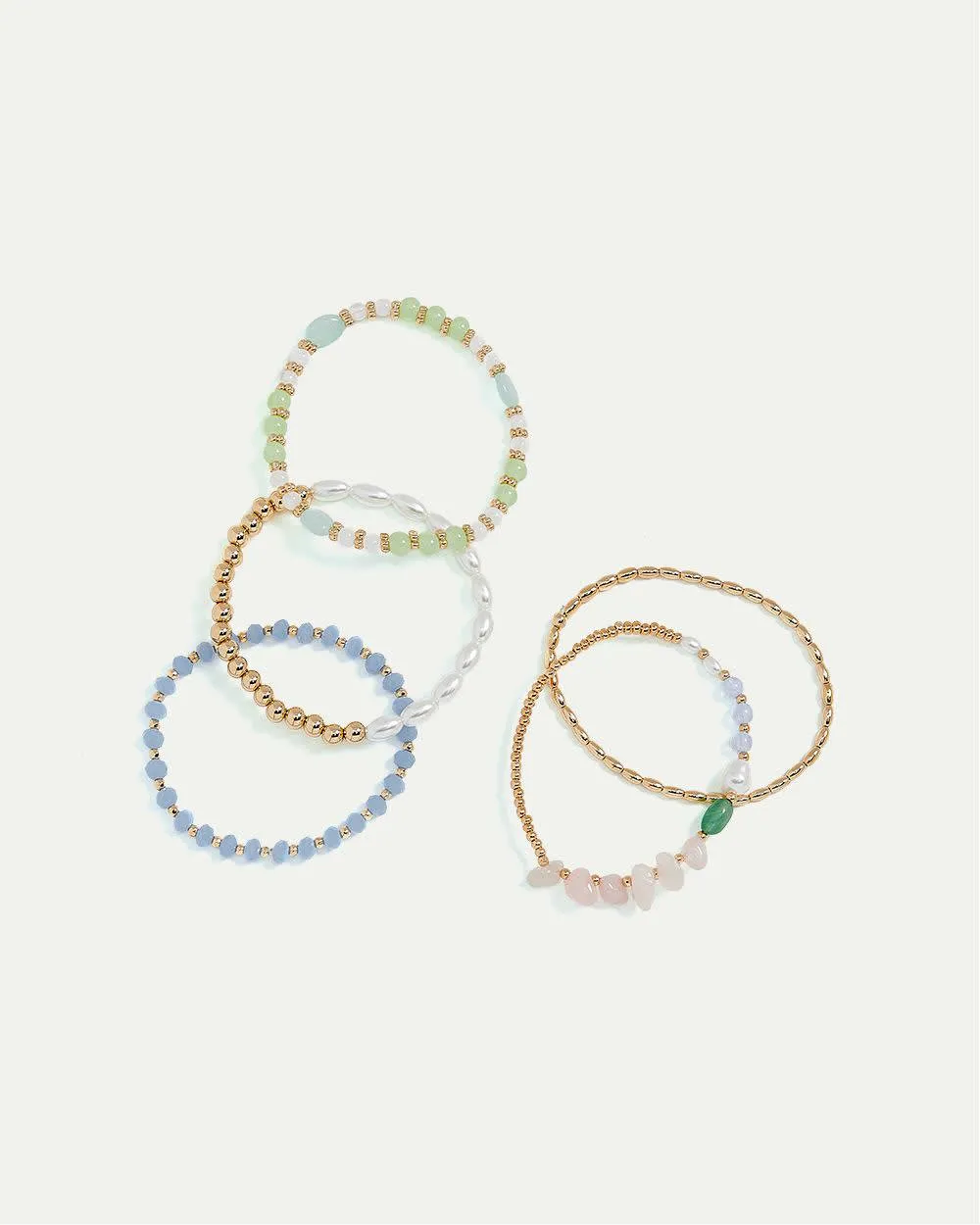 Elastic Bracelets with Clear Beads - Set of 5 sold by Reitmans product image thumbnail 2