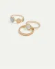 Rings with Pastel Stones and Pearl - Set of 3 sold by Reitmans