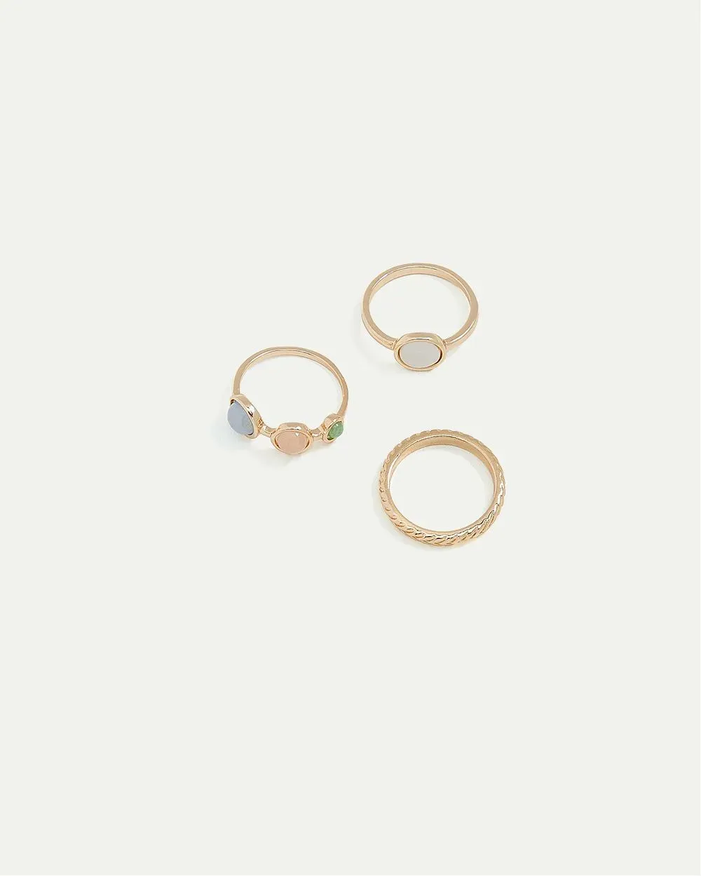 Rings with Pastel Stones and Pearl - Set of 3 sold by Reitmans product image thumbnail 4