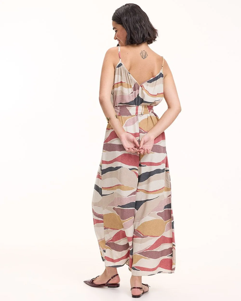 Sleeveless Wide-Leg Jumpsuit with Sash sold by Reitmans product image thumbnail 2