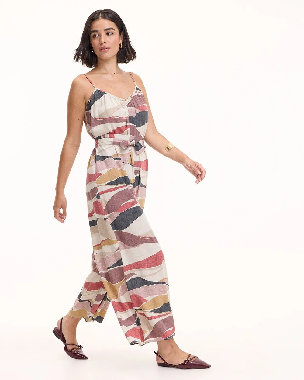 Sleeveless Wide-Leg Jumpsuit with Sash sold by Reitmans product image thumbnail 3