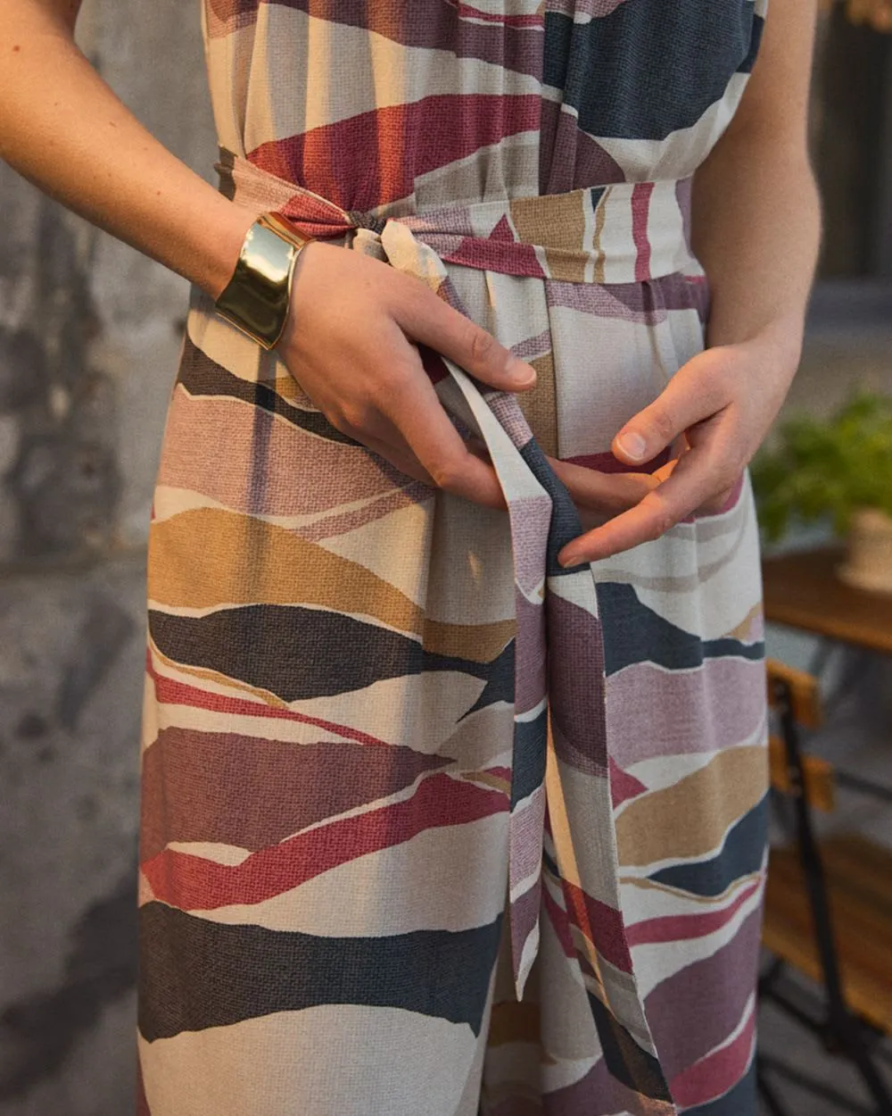 Sleeveless Wide-Leg Jumpsuit with Sash sold by Reitmans product image thumbnail 5