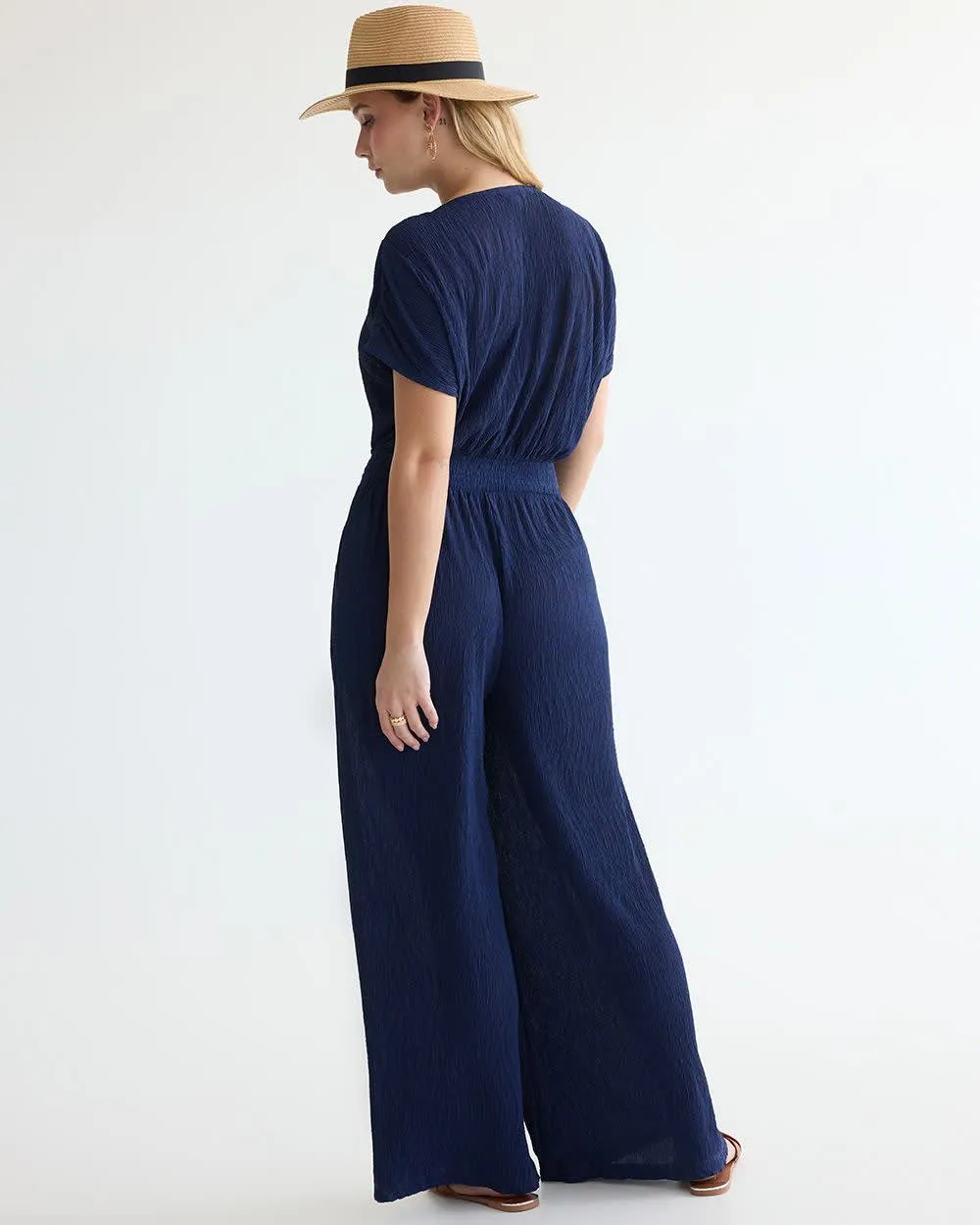 Short-Sleeve Sheer Cover-up Jumpsuit sold by Reitmans product image thumbnail 2