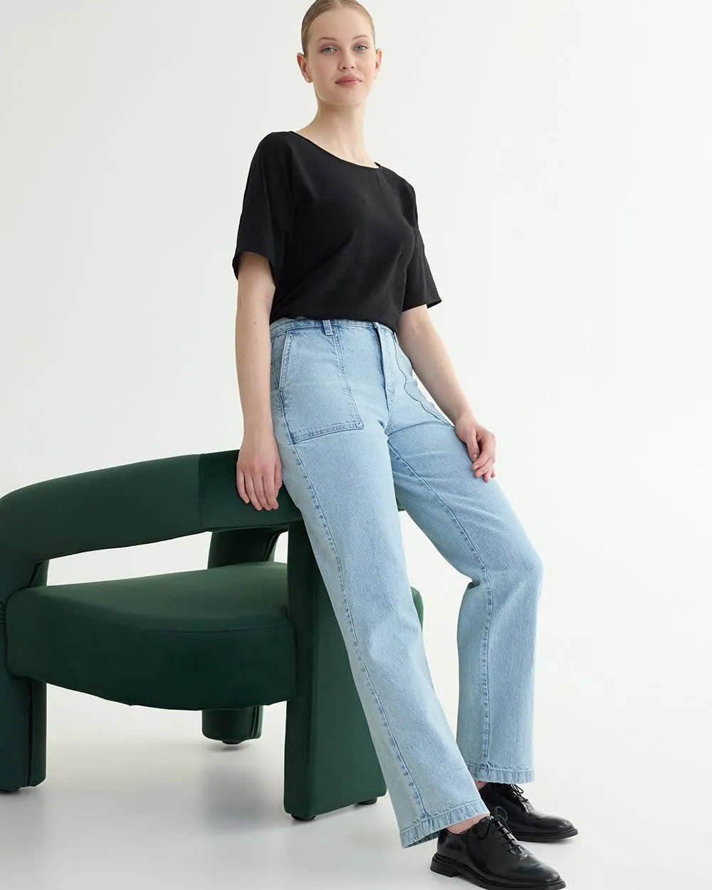 Straight-Leg Mid-Rise Utility Jean - Tall sold by Reitmans product image thumbnail 4