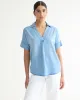 Short-Sleeve Tencel Blouse with Shirt Collar sold by Reitmans