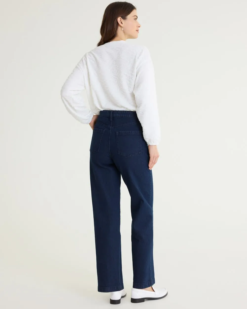 Straight-Leg Mid-Rise Utility Jean - Petite sold by Reitmans product image thumbnail 2