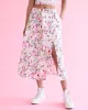 Linen-Blend Midi Skirt with Front Slit sold by Reitmans