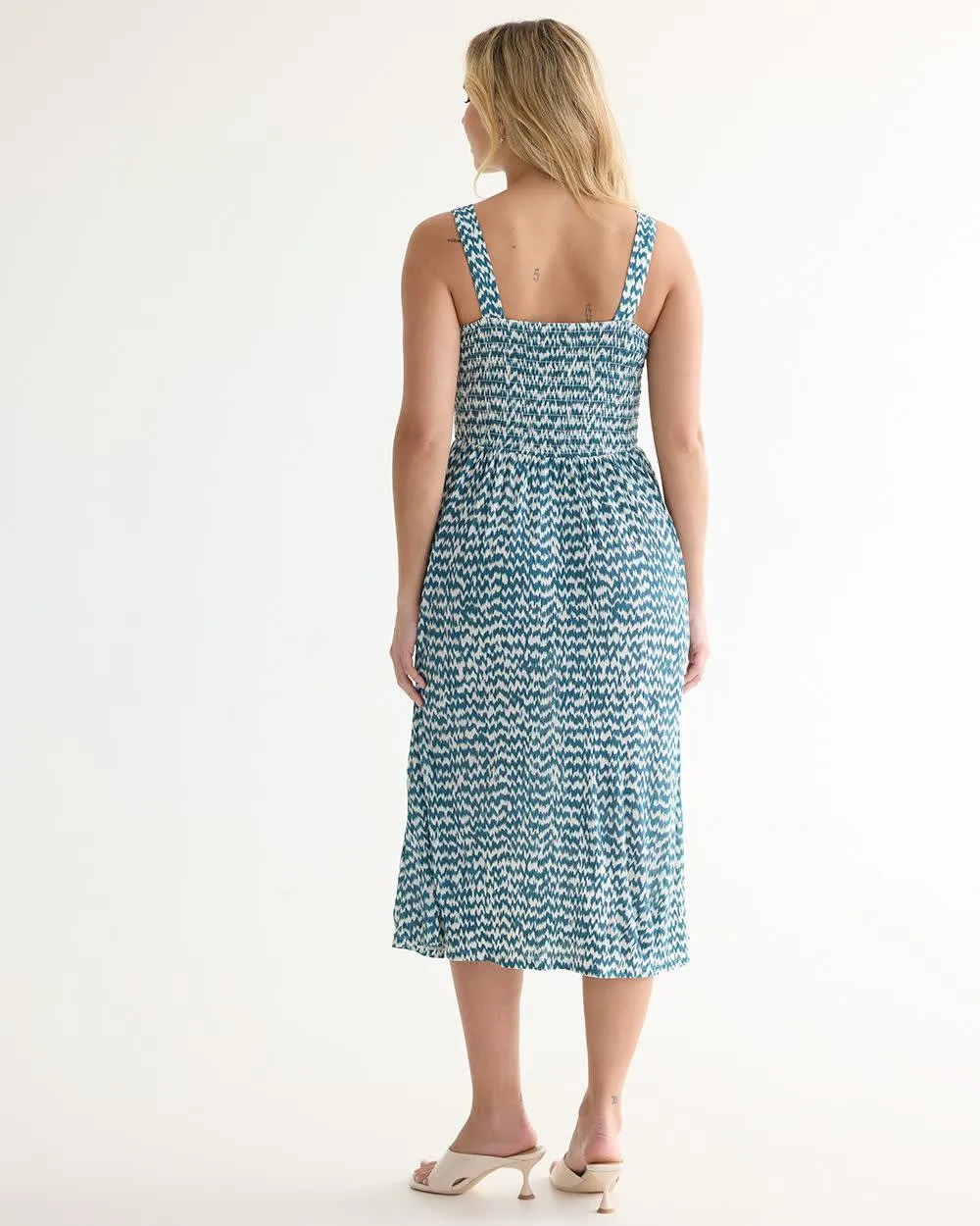 Sleeveless Midi Dress with Smocked Top sold by Reitmans product image thumbnail 2