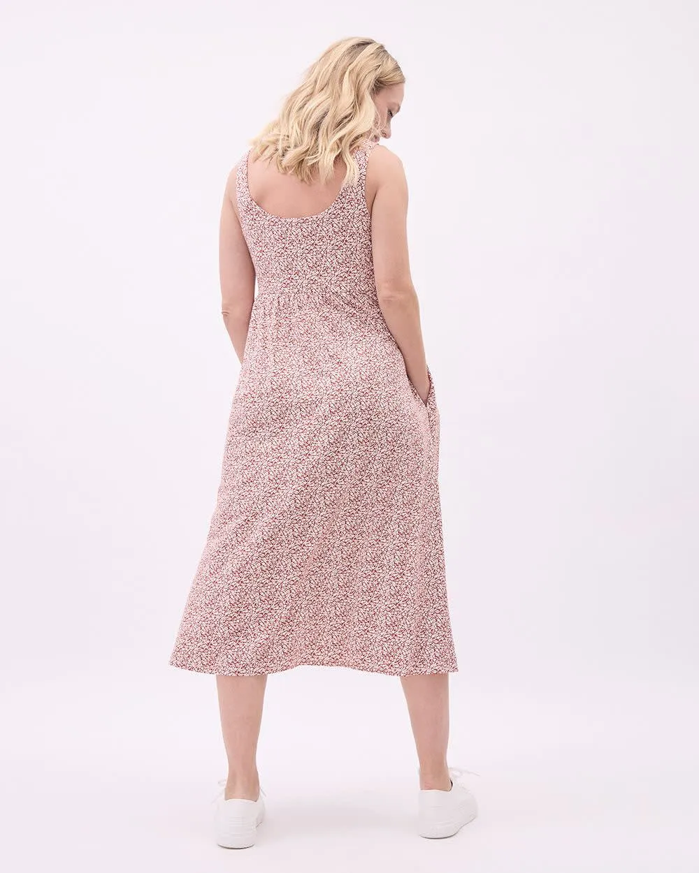 Fit and Flare Sleeveless Midi Dress with Pockets - Thyme Maternity sold by Reitmans product image thumbnail 3