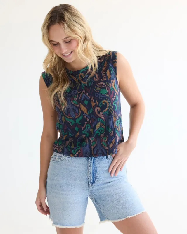 Cap-Sleeve Top with Scoop Neckline sold by Reitmans