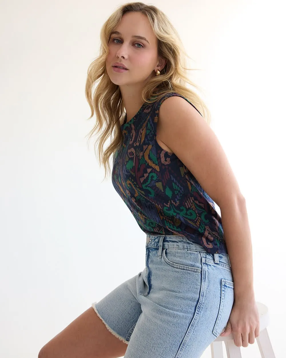 Cap-Sleeve Top with Scoop Neckline sold by Reitmans product image thumbnail 3