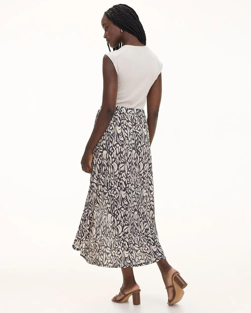 Pull-On Maxi Skirt with Wrap Front sold by Reitmans product image thumbnail 3