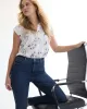 Cap-Sleeve Blouse with Split Neckline - R Essentials sold by Reitmans
