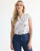 Cap-Sleeve Blouse with Split Neckline - R Essentials sold by Reitmans