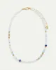 Short Necklace with Blue Beads and Pearls sold by Reitmans