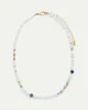 Short Necklace with Blue Beads and Pearls sold by Reitmans