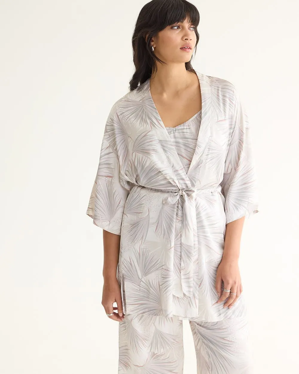 Satin Kimono Robe - R Line sold by Reitmans