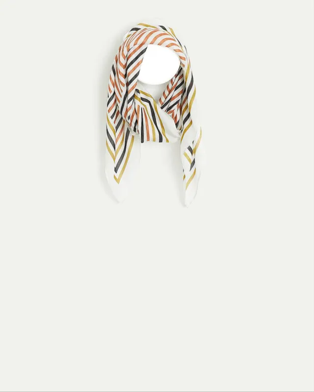 Striped Square Satin Scarf sold by Reitmans
