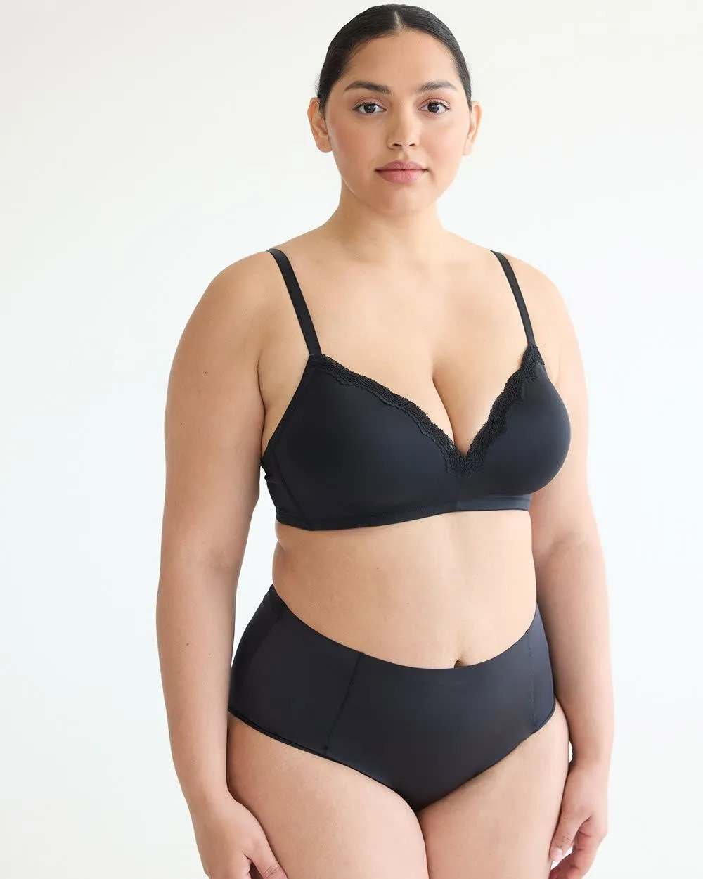 Wireless Bra with Lace Trim - R Line sold by Reitmans