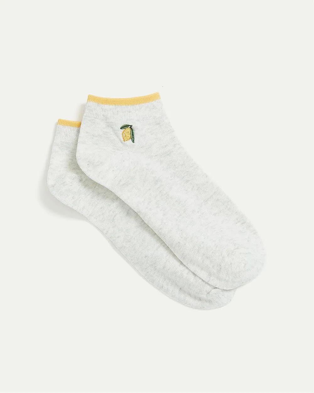 Cotton Anklet Socks with Lemon at Hem sold by Reitmans