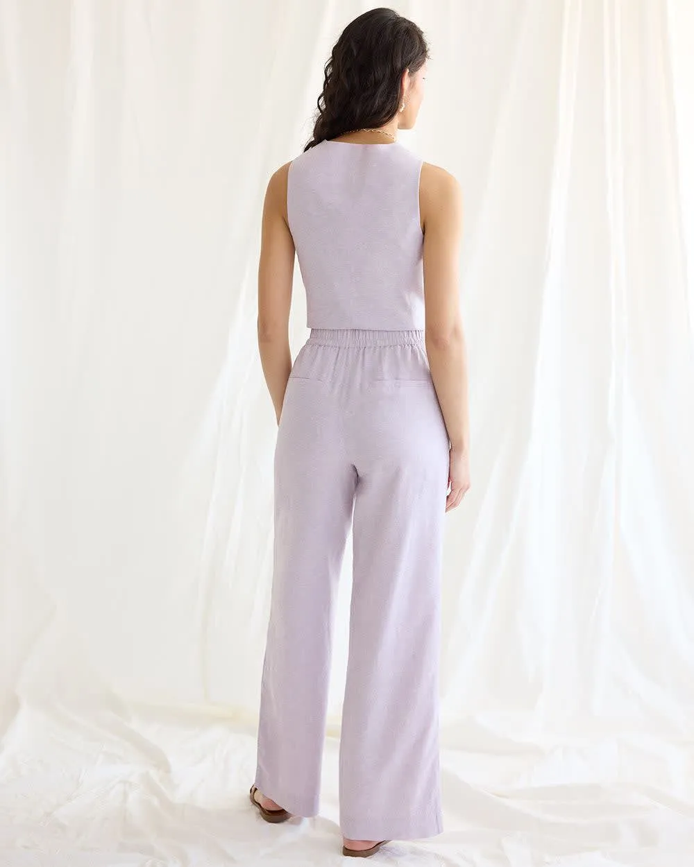 Wide-Leg High-Rise Linen Pant - Petite sold by Reitmans product image thumbnail 2