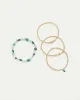 Beaded Elastic Bracelets with Charms - Set of 4 sold by Reitmans