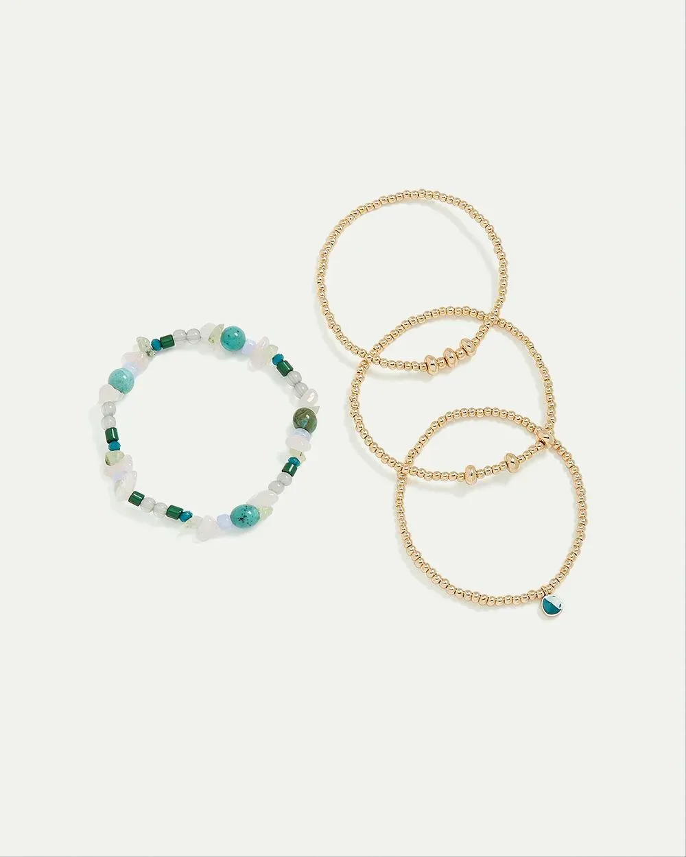 Beaded Elastic Bracelets with Charms - Set of 4 sold by Reitmans product image thumbnail 4