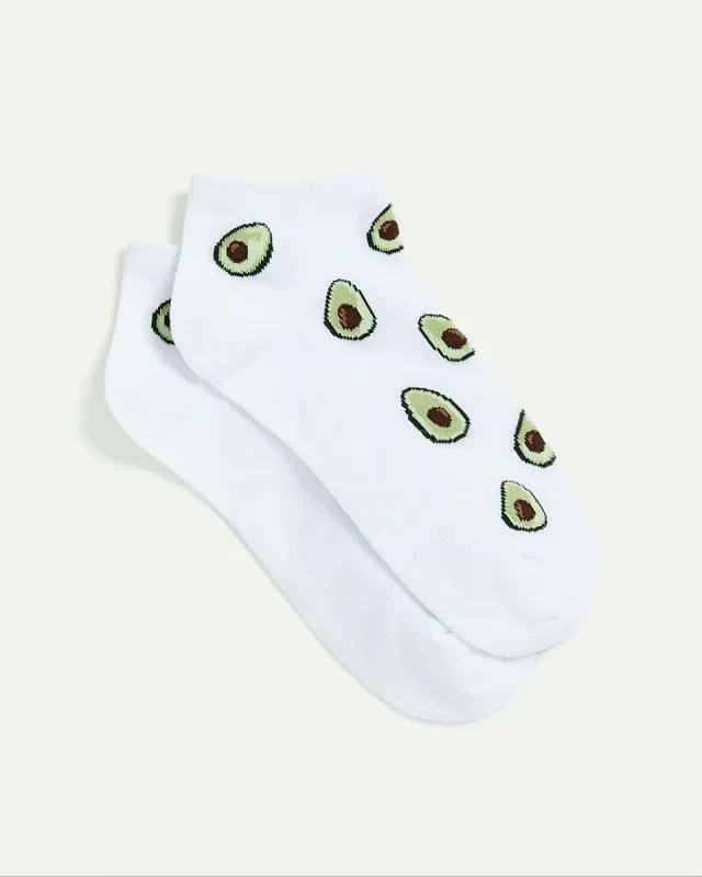 Cotton Anklet Socks with Avocados sold by Reitmans