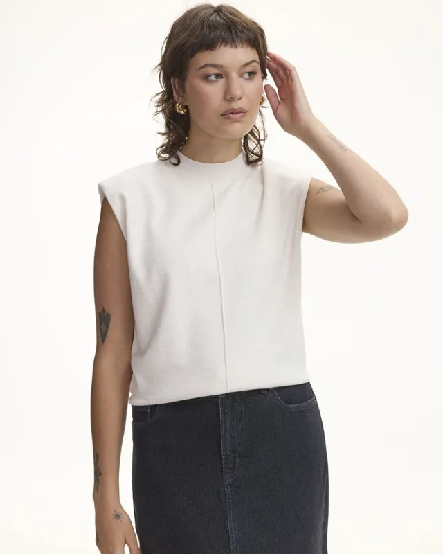 Extended-Sleeve Mock-Neck Top with Shoulder Pads sold by Reitmans