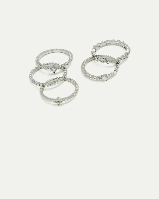 Delicate Rings - Set of 5 sold by Reitmans